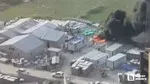 Gölbaşı'nda yalıtım malzemelerinin tutuştuğu inşaatta yangın çıktı