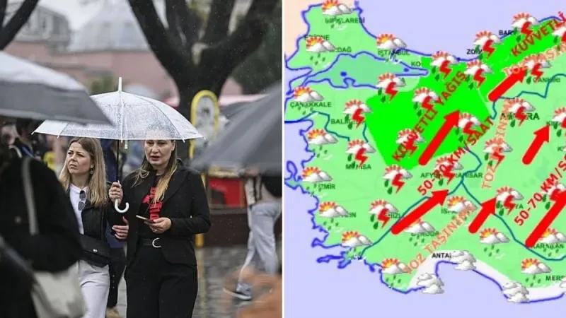 İstanbul'a Sağanak Sürprizi! 34 İl İçin Sarı Alarm!
