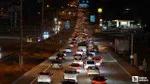 Kilit kavşak Kırıkkale'de gece yarısı trafik yoğunluğu oluştu