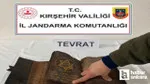 Kırşehir'de yapılan denetimde 7 asırlık el yazması Tevrat yakalandı