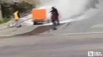 Beypazarı'nda Araç Alev Alev Yandı! Kırmızı Işıkta Korku Dolu Anlar