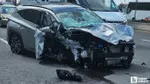 Çankaya'da Feci Kaza! Üst Geçide Çarpan Araçta Yaralılar Var!