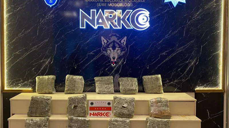 Edirne'de Tır Operasyonu! 13 Kilo Skunk Ele Geçirildi!