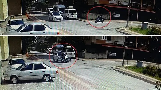 Feci Kaza! Motosiklet Sürücüsü Antalya'da Havada Taklalar Attı!